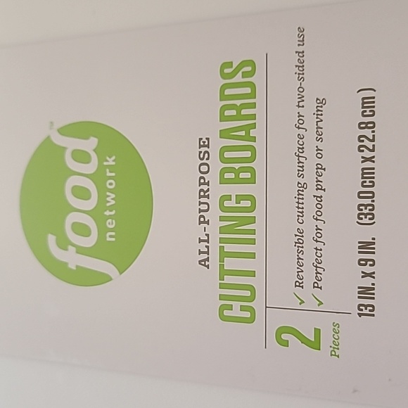 FOOD NETWORK 2 PIECES ALL-PURPOSE WHITE CUTTING BOARDS - Picture 2 of 7